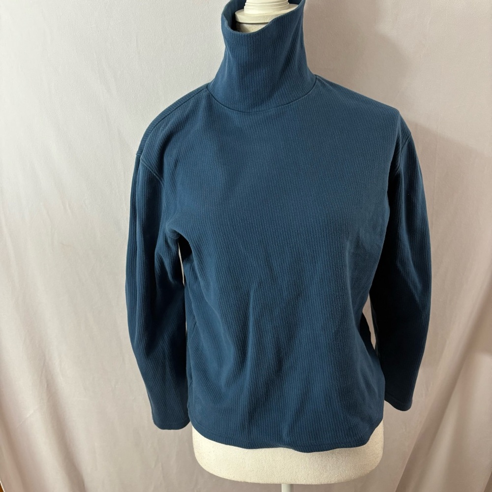 Vintage Liz Claiborne Deep Blue Ribbed Turtleneck